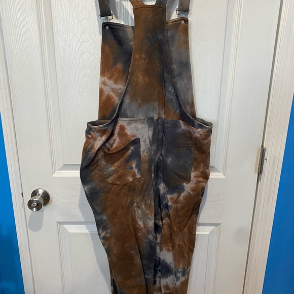 Eesome sweatshirt material Gray and Brown Overalls - Picture 3 of 5